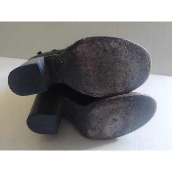 Freebird By Steven Baker Leather Strappy Brown Black Distressed Boots US7 - Picture 11 of 16